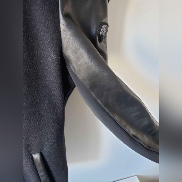 Rudsak winter wool coat with leather sleeves - Picture 5 of 7